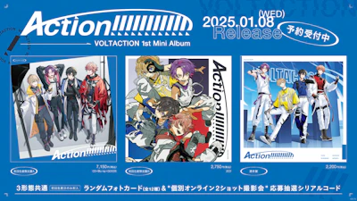 「VOLTACTION」1st Mini Album『Action!!!!!!!!!!!!』発売決定！予約受付も同時開始！