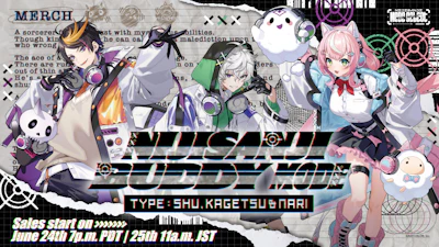 NIJISANJI EN announces NIJISANJI Buddy Mode Type: Shu, Kagetsu & Nari merchandise