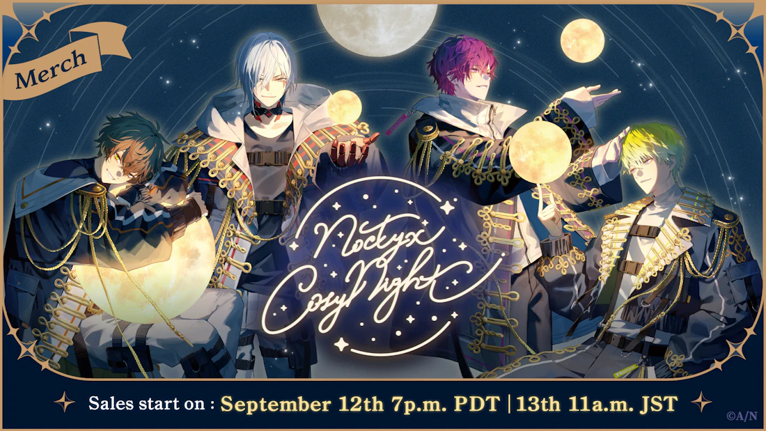 NIJISANJI EN announces “Noctyx Cozy Night” merchandise