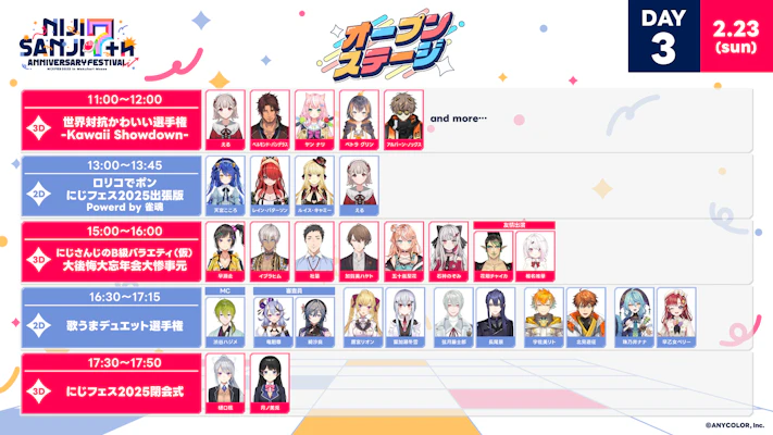 2025年2月20日(木)～24日(月)開催「にじさんじ 7th Anniversary