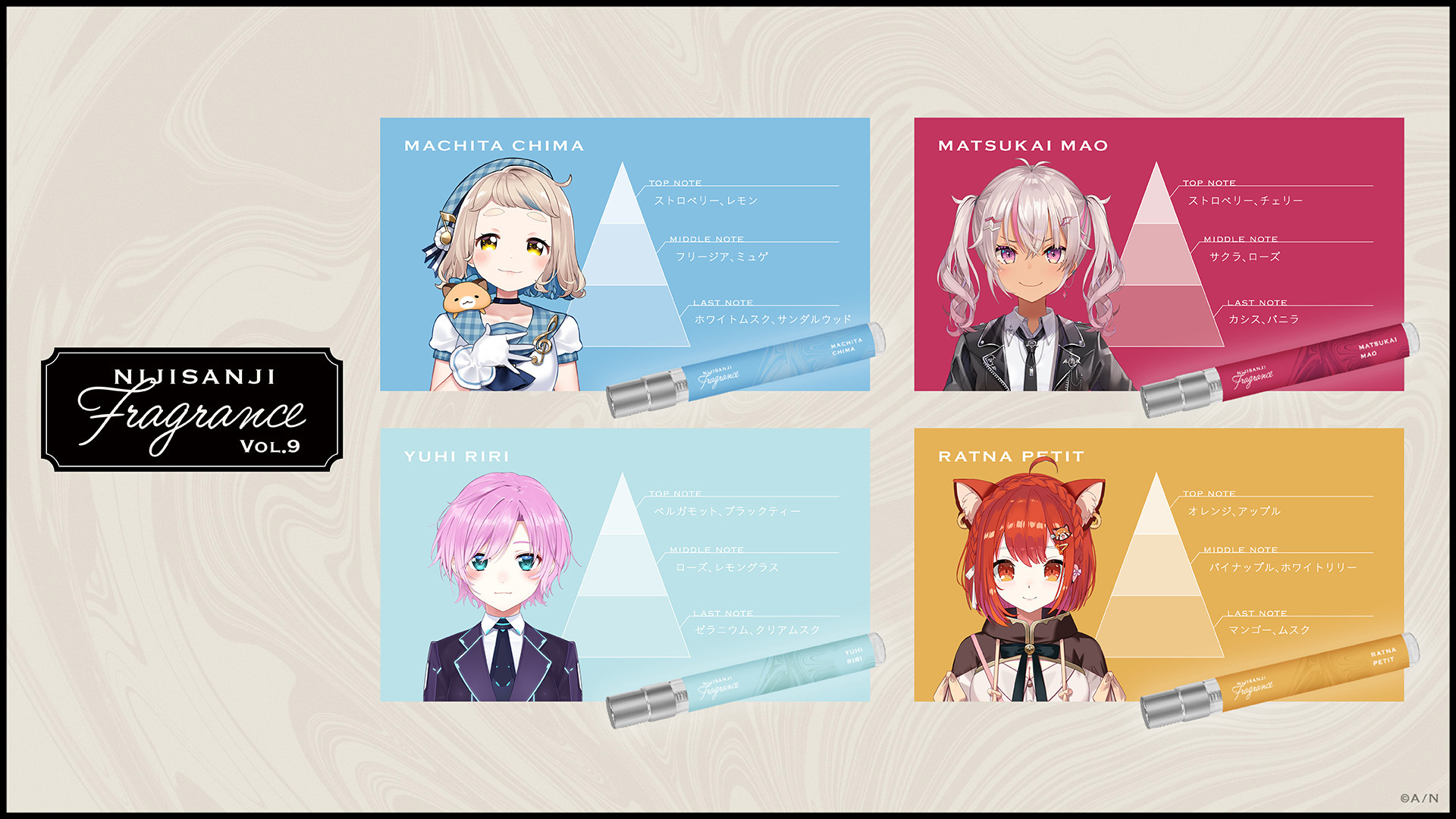 にじさんじ フレグランス j1 セット売り にじさんじフレグランスvol.8｜にじさんじオフィシャルストア