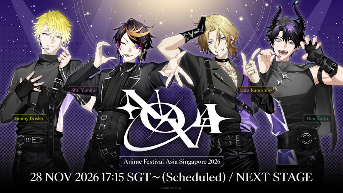 「NIJISANJI EN」が2026年11月27日(金)から開催されるAFA Singapore 2026に出展決定!さらにステージ出演も決定!