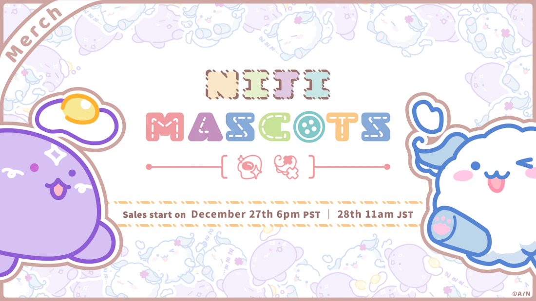 NIJISANJI EN announces “NIJI Mascots” merchandise