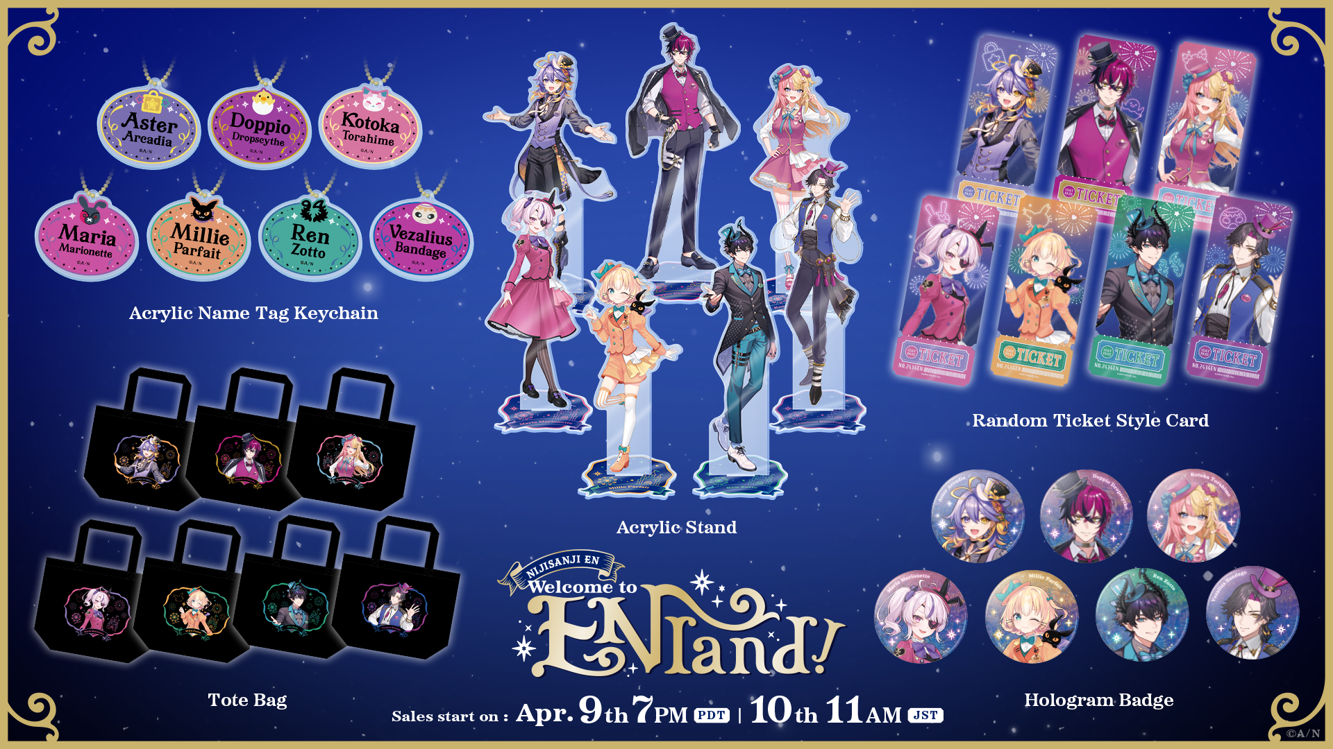 NIJISANJI EN announces “Welcome to EN Land!” merchandise 