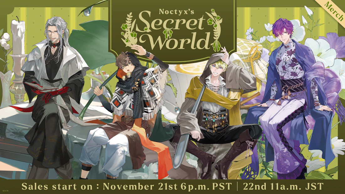 NIJISANJI EN announces “Noctyx’s Secret World” merchandise