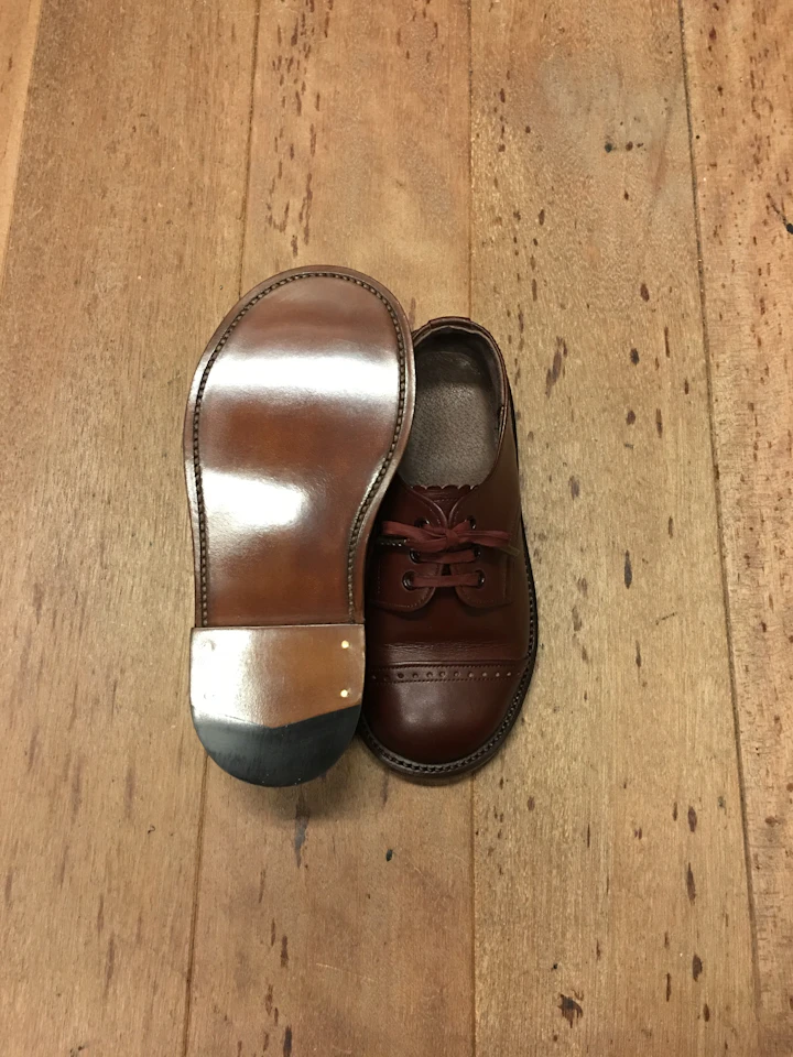 60年前の子供靴の修理｜オールソール