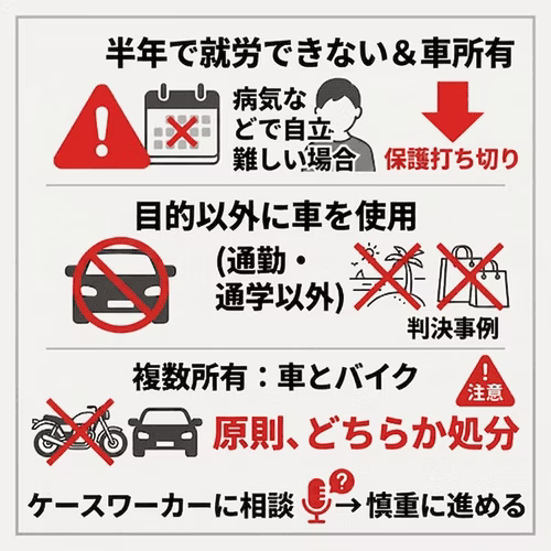車が理由で生活保護を打ち切られた事例に注意
