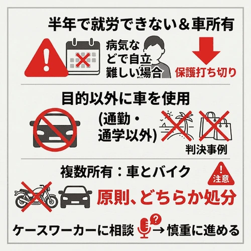 車が理由で生活保護を打ち切られた事例に注意