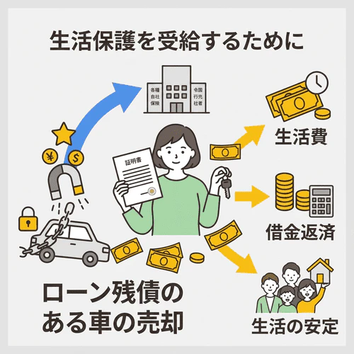 生活保護を受給するためにローン返済中の車を売却する方法やメリット