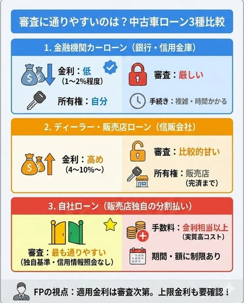 審査に通りやすい中古車ローンはある？