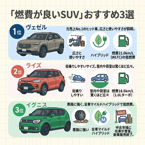 【好燃費のSUV中古車編】専門家がおすすめする 予算100万円以下の安い車