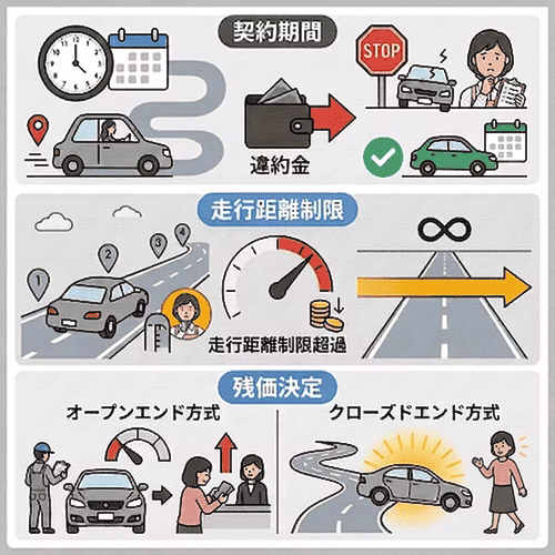 カーリースを利用するときの注意点