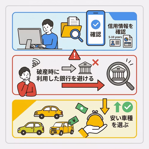 自己破産後のオートローン審査に通りやすくするためのコツとは