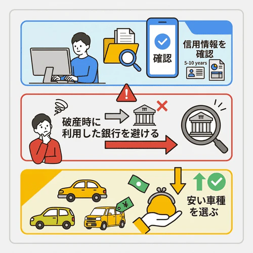 自己破産後のオートローン審査に通りやすくするためのコツとは