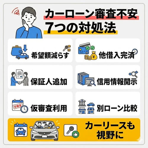 カーローンの与信審査に通るか不安なときの対処法