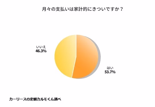 月々の支払いは家計的にきついですか
