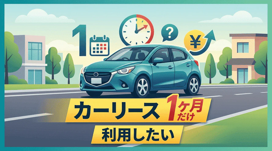 カーリースは1ヶ月だけの短期利用も可能なことを解説していることを示すタイトル画像