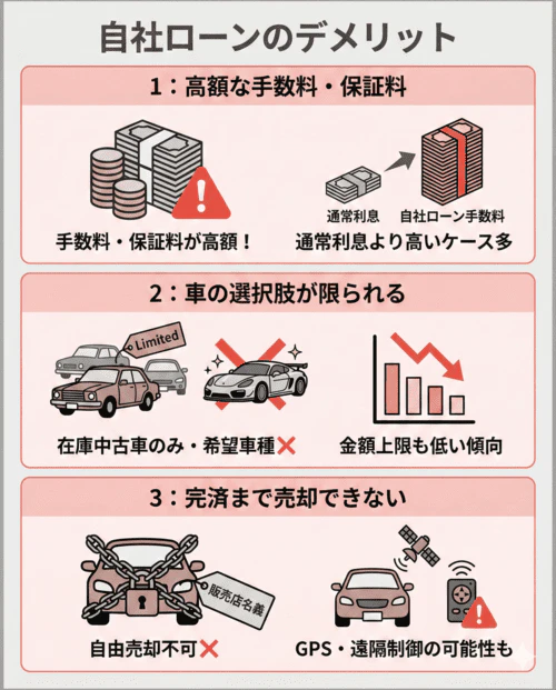 自社ローンのデメリット