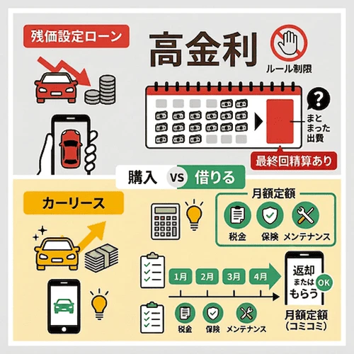 残価設定ローンよりおすすめのお得な車の乗り方がある