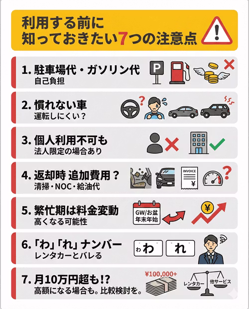 利用する前に知っておきたい7つの注意点