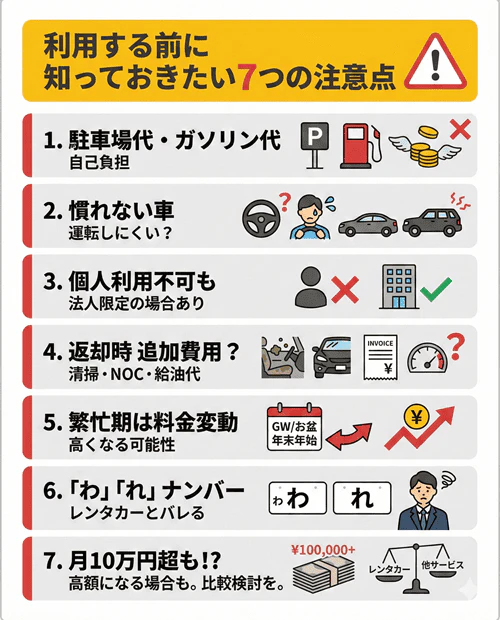 利用する前に知っておきたい7つの注意点