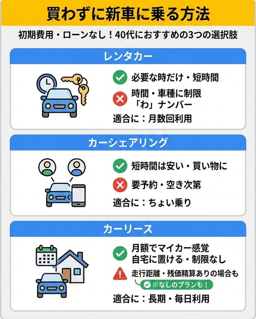 車を買えない40代が手軽に新車に乗る方法