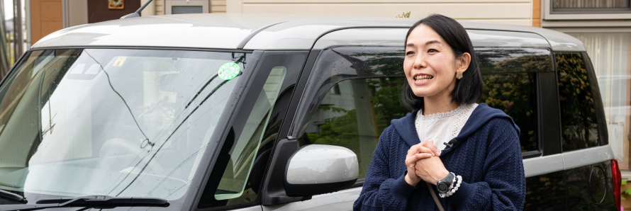 「カーリースカルモくん」の利用者に、サービスを利用してみての感想やカーライフについてインタビュー取材をした内容をまとめた記事のタイトル画像。