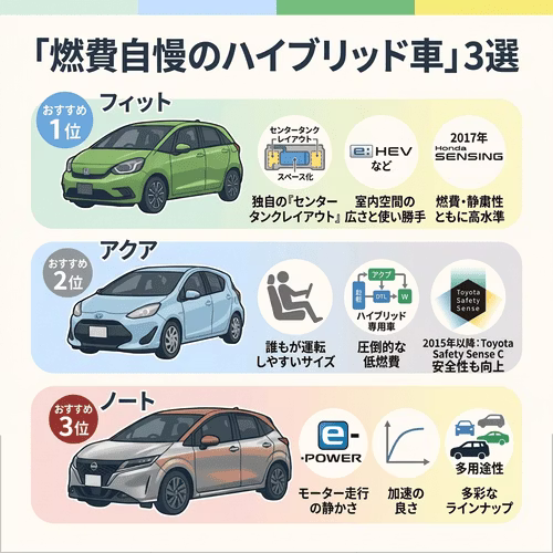 【ハイブリッドのコンパクトカー中古車編】専門家がおすすめする 予算100万円以下の安い車