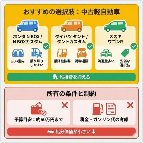 生活保護受給中に乗るのにおすすめの車種