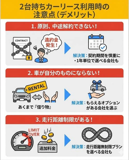2台持ちでカーリースを利用するときの注意点