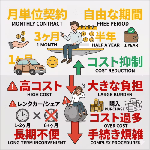 月単位での契約が可能