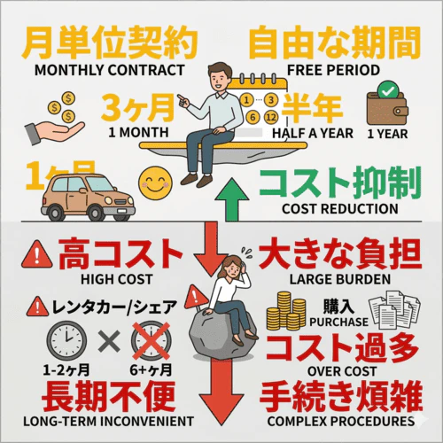 月単位での契約が可能