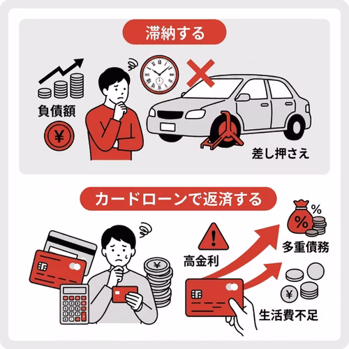 車のローンがきついときにやってはいけない対処法

