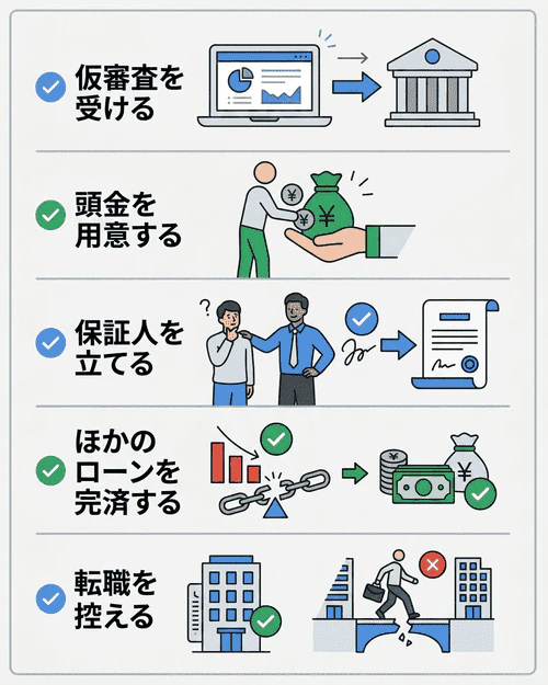 銀行系マイカーローンの審査対策