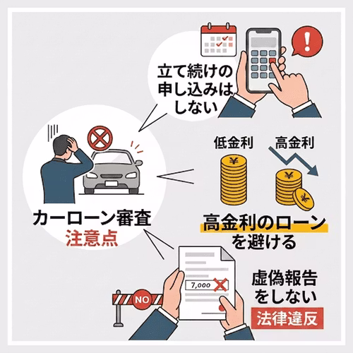 カーローンの審査に落ちたときに注意したいこと