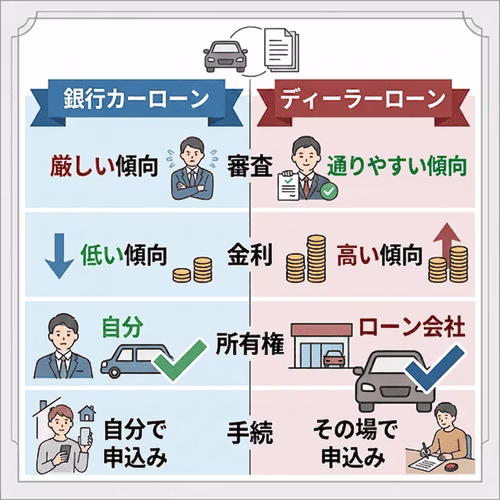 ディーラーローンの審査は通りやすい？