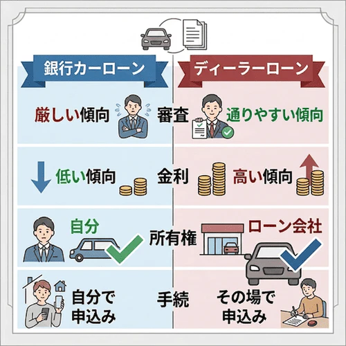 ディーラーローンの審査は通りやすい？