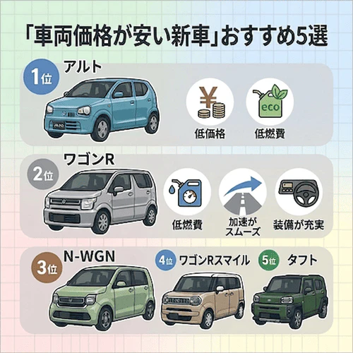 【新車編】専門家がおすすめする 車両価格の安い車ベスト5