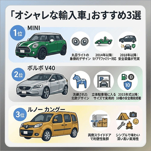 【オシャレな輸入車中古車編】専門家がおすすめする予算100万円以下の安い車