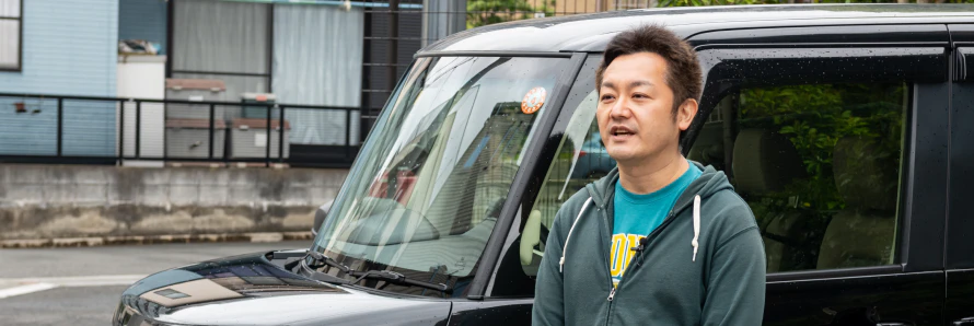 「カーリースカルモくん」の利用者に、サービスを利用してみての感想やカーライフについてインタビュー取材をした内容をまとめた記事のタイトル画像。