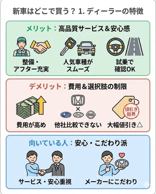 新車はどこで買う?1. ディーラー