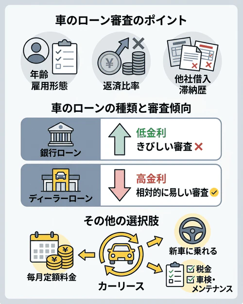 車のローン審査を受けるときのポイント