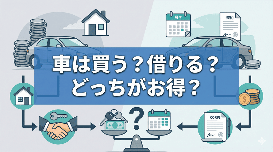 車はカーリースと購入どちらが得か?費用比較と失敗しない選び方