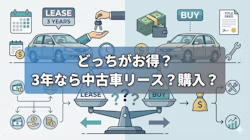 中古車リース3年と購入のお得さを比較