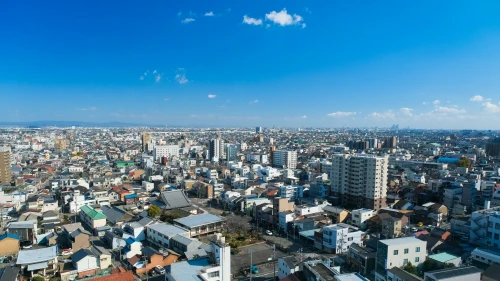 愛知県一宮市の街なみを撮影した画像