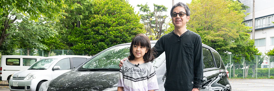 「カーリースカルモくん」の利用者に、サービスを利用してみての感想やカーライフについてインタビュー取材をした内容をまとめた記事のタイトル画像。