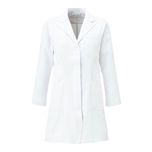 N677 レディース長袖シングル診察衣（ショート丈）
