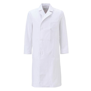 N602 メンズ長袖ダブル診察衣