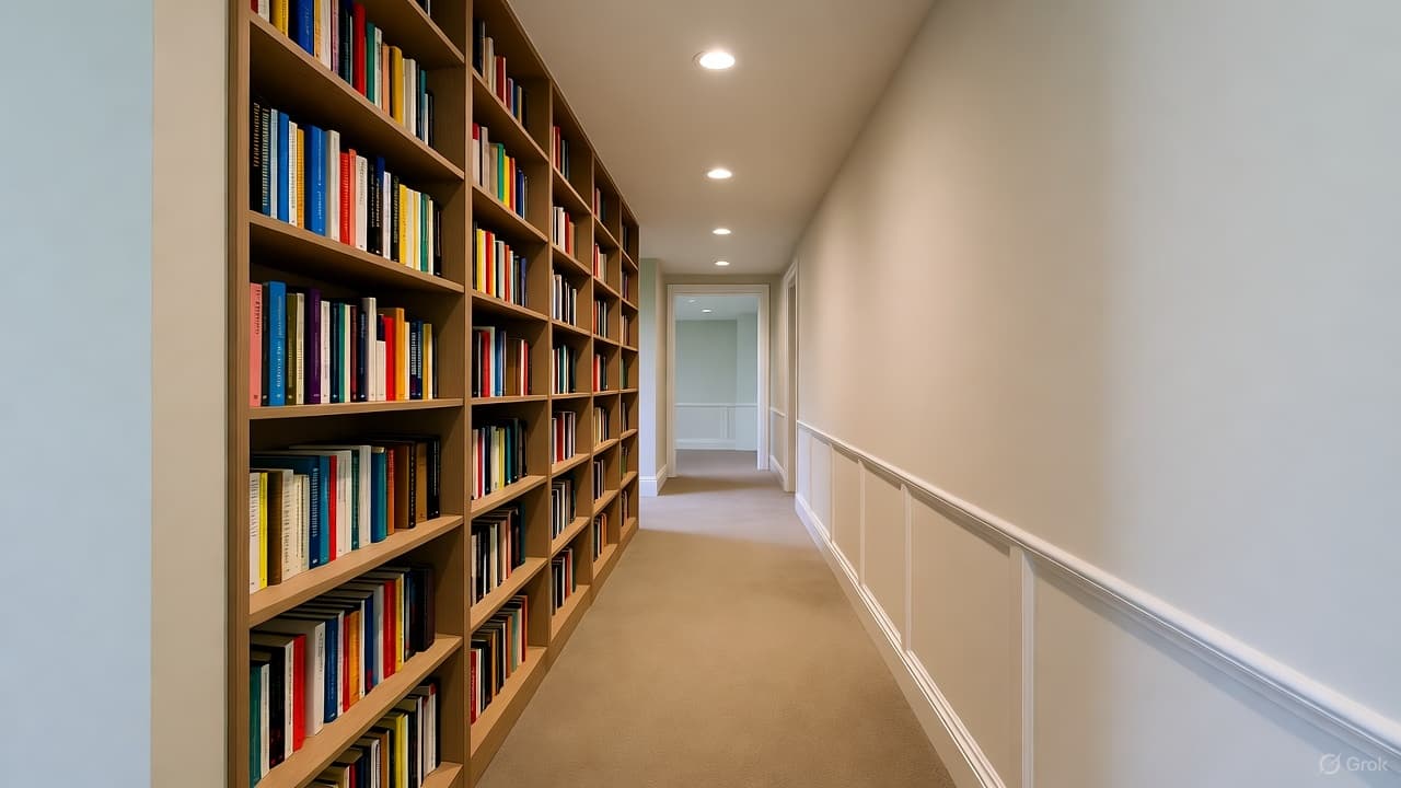 広い廊下に収納