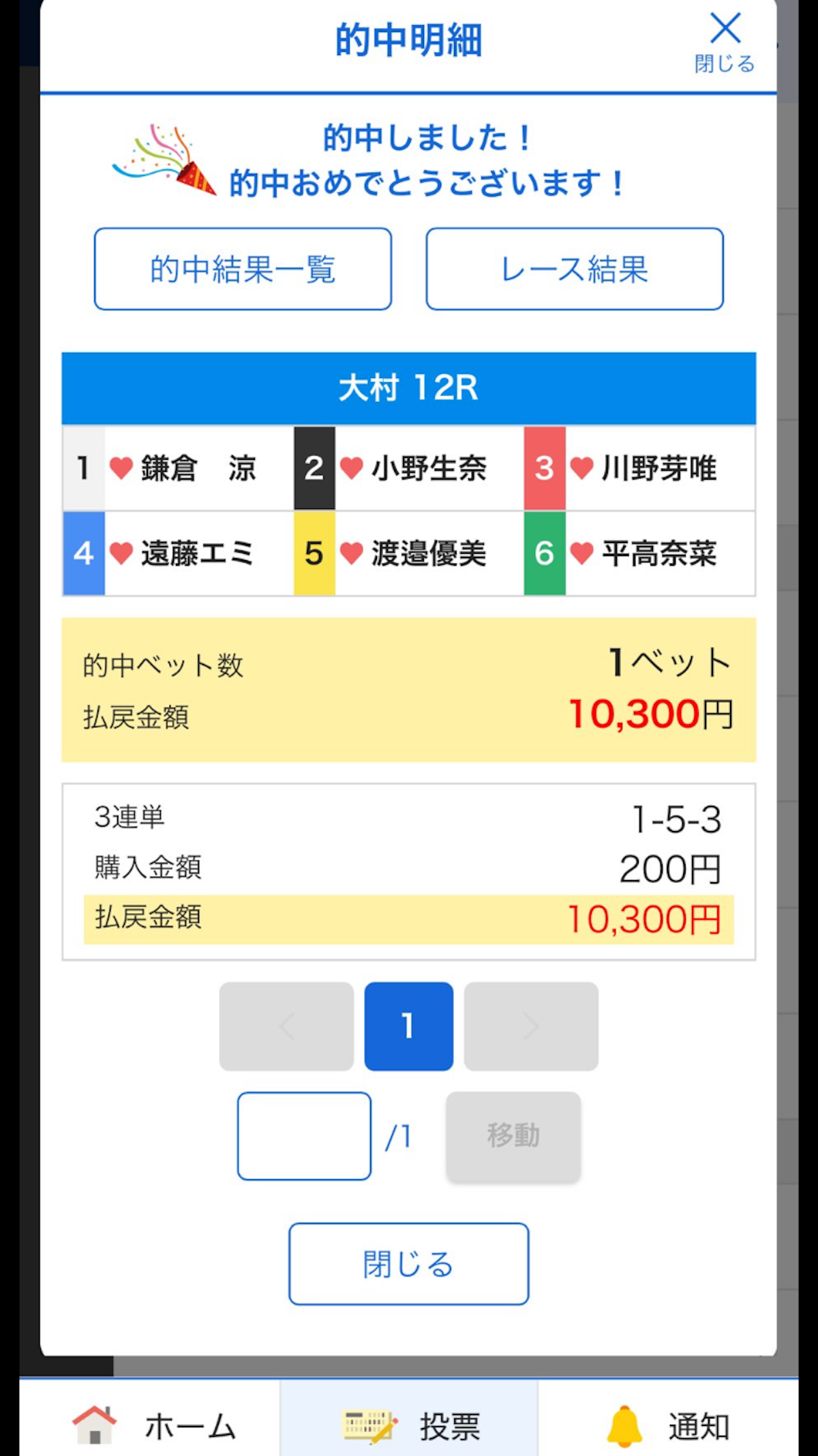 大村 12R 的中報告 - 写真1